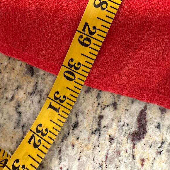 Ralph Lauren Womens Red Linen Button Down Shirt Embroidered RLL Logo Plus Size - Picture 7 of 7